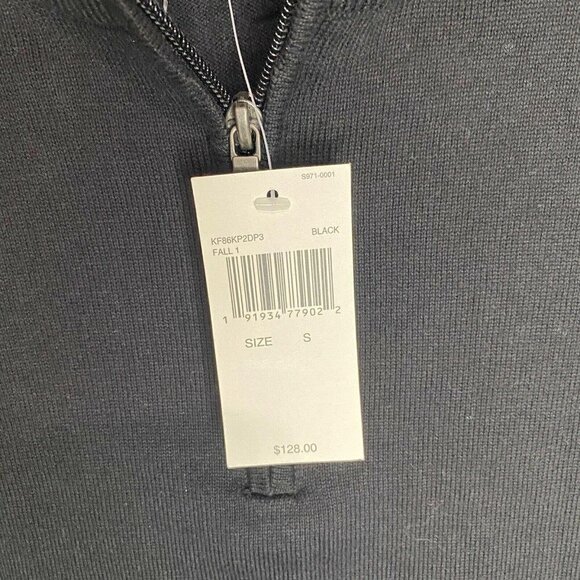 NEW MICHAEL KORS Size Small Black 1/4 Zip Sweater NWT $128 - Picture 5 of 6